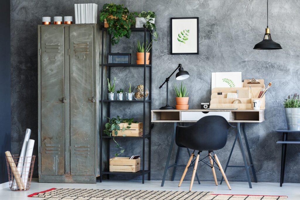 metal shelf with books P9SBE9R